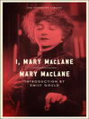 Cover image for I, Mary MacLane